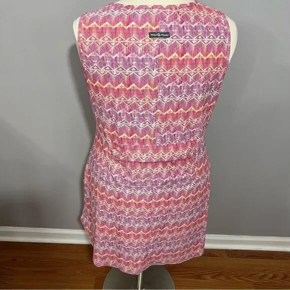Nuu Muu Pink Purple Graphic Print Back Pocket Athleisure Dress -- 16 - Picture 12 of 14